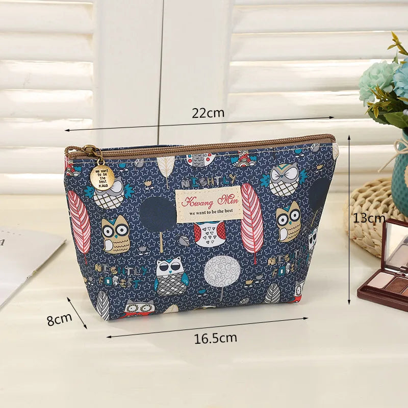 Graffiti Printed Cosmetic Bag Makeup Storage Cluth Zipper Hand Bag