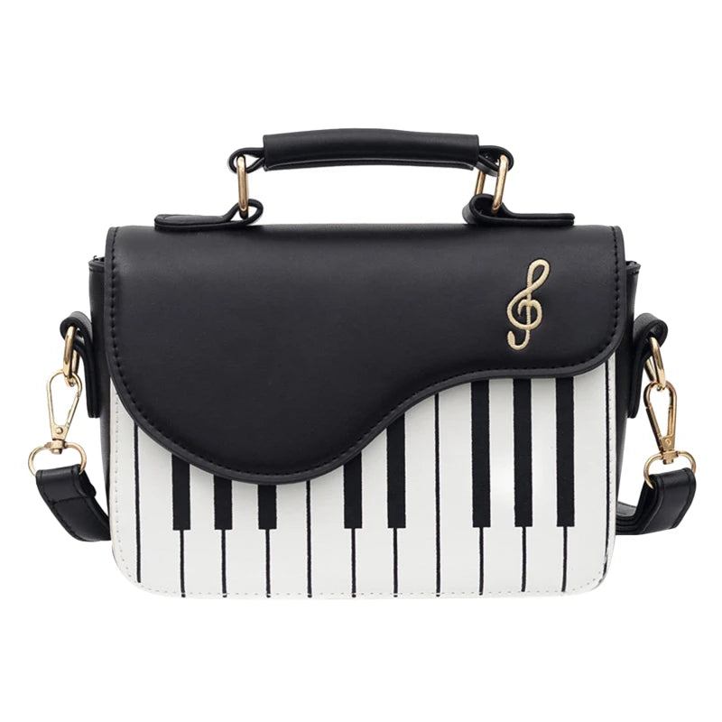 Piano Women Shoulder Bag PU Leather Handbag Crossbody Coin Purse