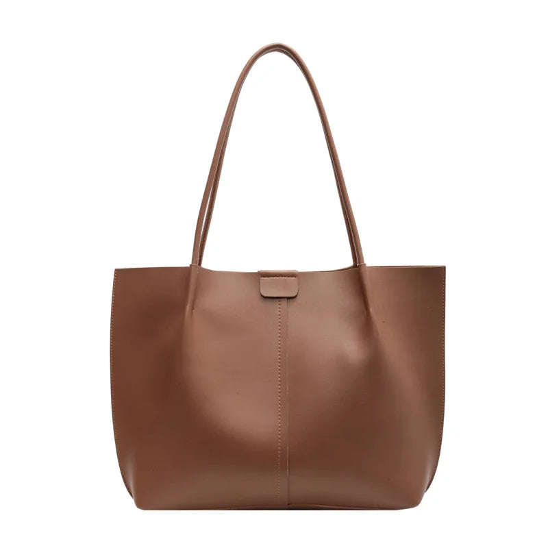 PU Leather Shoulder Bag for Women Tote Shopping Large Handbag