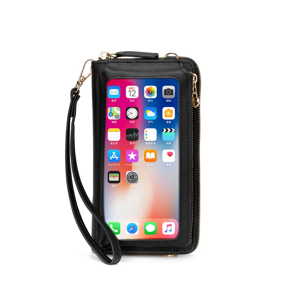 RFID PU Large Capacity Shoulder Bag for Women