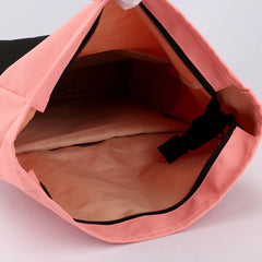 Pink Canvas Backpack for Women - Summer Travel School Bag