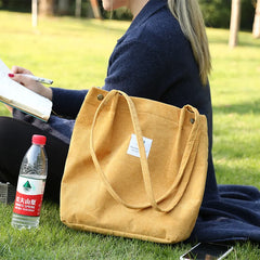 Corduroy Women's Canvas Shoulder Tote Bag
