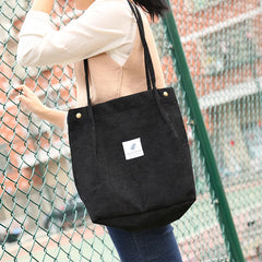 Corduroy Women's Canvas Shoulder Tote Bag
