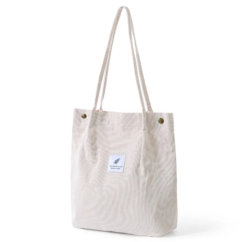 Corduroy Women's Canvas Shoulder Tote Bag