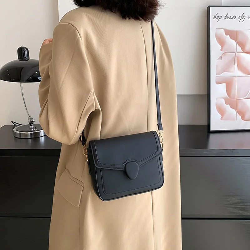 Square Crossbody Bag Pu Leather Small Handbag