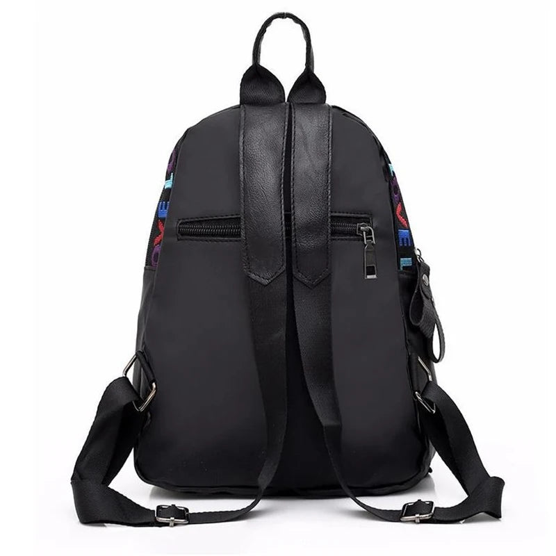 Women Mini Backpack Oxford Shoulder Bag Small Bagpack Multi-Function