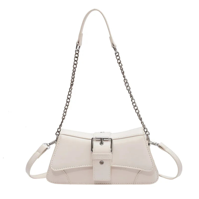 High Chains Shoulder Bags Retro Texture Messenger Bag