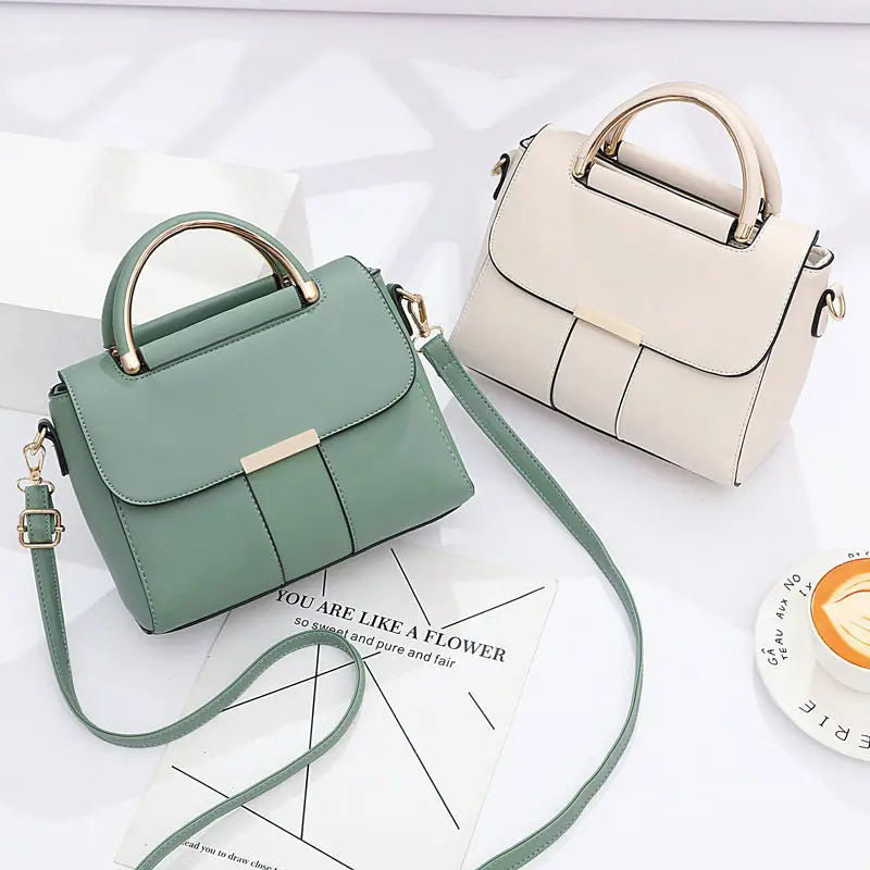 Women Handbag Small Square Bag Stitching Shoulder Bag