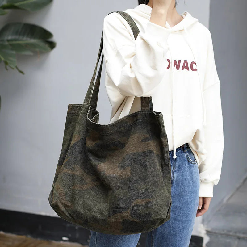 Navy Canvas Women's Bag Handbag Shoulder Bag