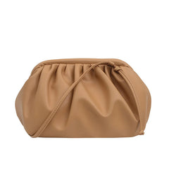 Pleated Crossbody Bag Soft-Faced PU Shoulder Bag
