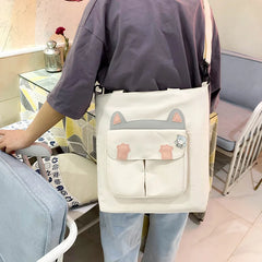 Japanese Campus Cat Bag Canvas Bag Female Bag