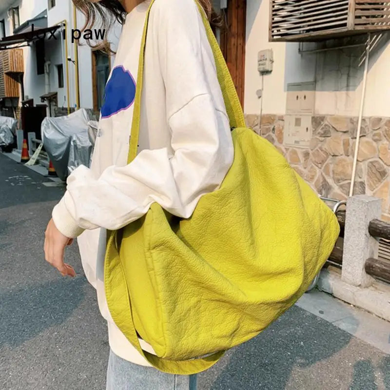 Vintage Large Capacity Leather Shoulder Bag for Women