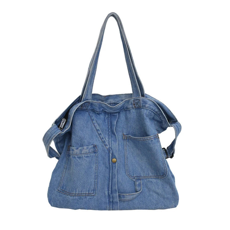 Women's Ins Internet Red Canvas Cowboy Bag Large Capacity