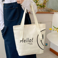 Thickened Canvas Shoulder Bag for Female Students