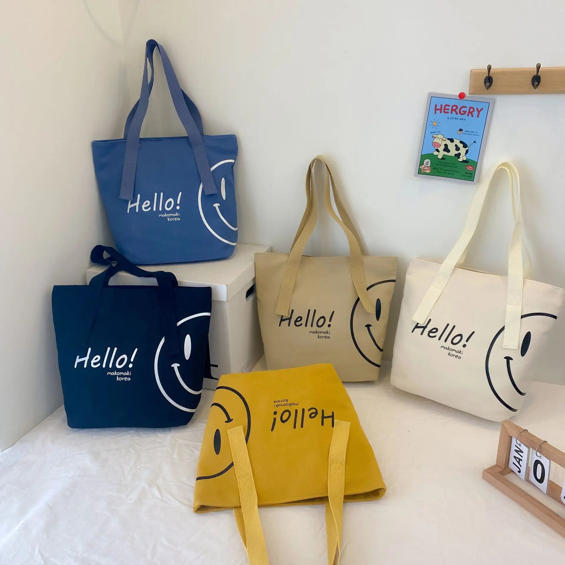 Thickened Canvas Shoulder Bag for Female Students