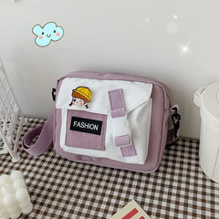 Nylon Small Square Shoulder Bag Girl Canvas Crossbody Phone Bag