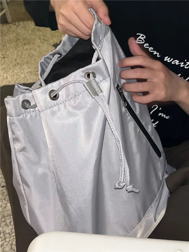 Waterproof Drawstring Women Backpack School Bag for Teenage Girls