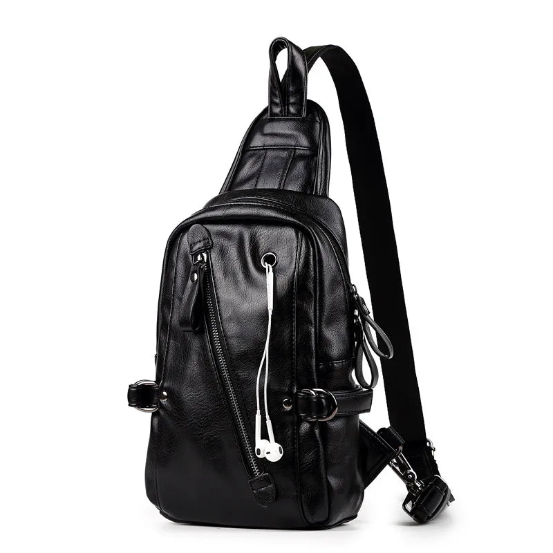 Men's Chest Bag Travel Shoulder Backpack Cycling Straddle Bag