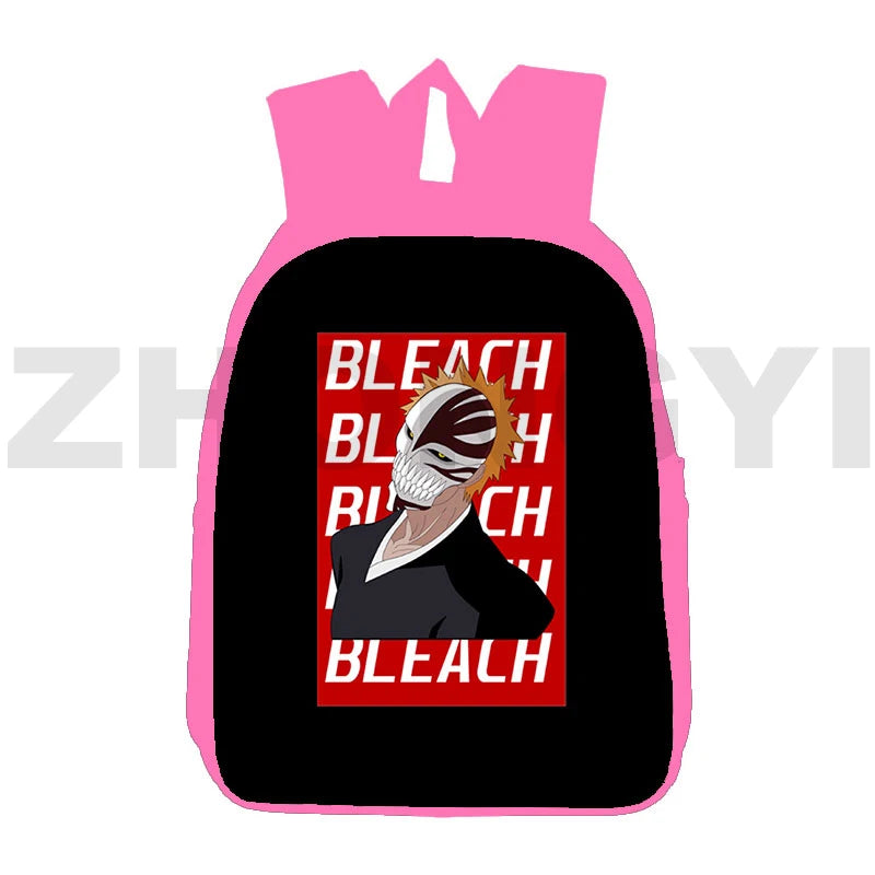 Kurosaki Ichigo Anime 3D Print Bleach Backpack Pink Canvas Knapsack