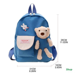 L5YC Bear Toy School Bag for Kids Children Backpacks Girls Boy Book Bags