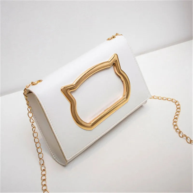 Summer Cat Head Mini Chain Shoulder Bag