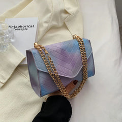 Gradient Chain Crossbody Bag Women One-shoulder Messenger Bag
