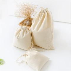 Large Cotton Drawstring Bag Travel Storage Pouch Shopping Bag