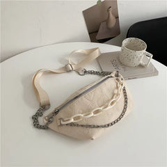 Women's Cartoon Embossed Leather Waist Bag Mini Crossbody Handbag Fanny Pack