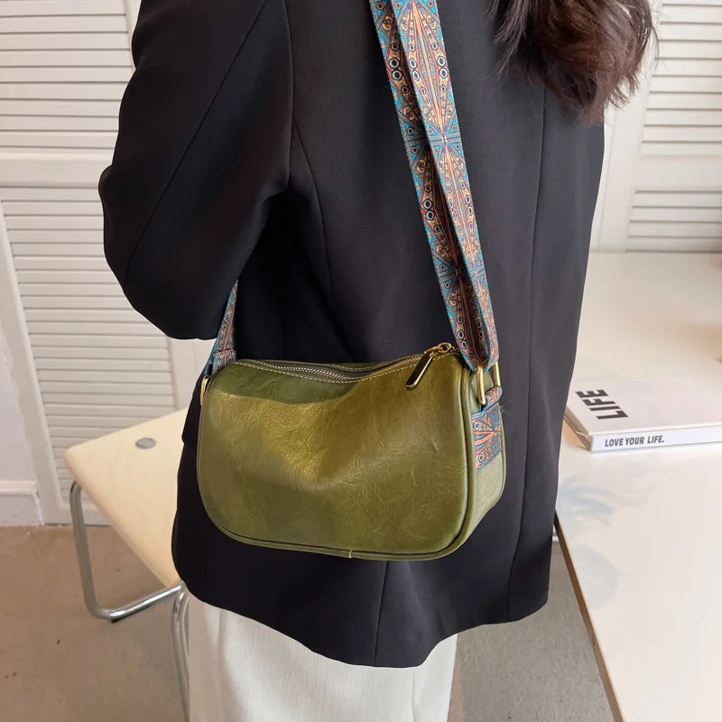 LEFTSIDE Small Leather Crossbody Bags for Women Winter