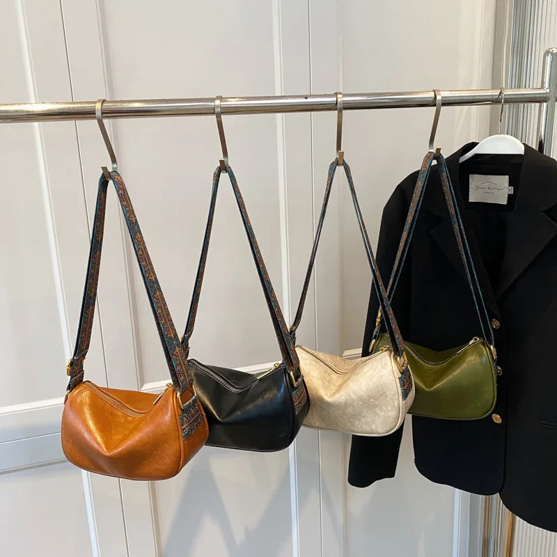 LEFTSIDE Small Leather Crossbody Bags for Women Winter