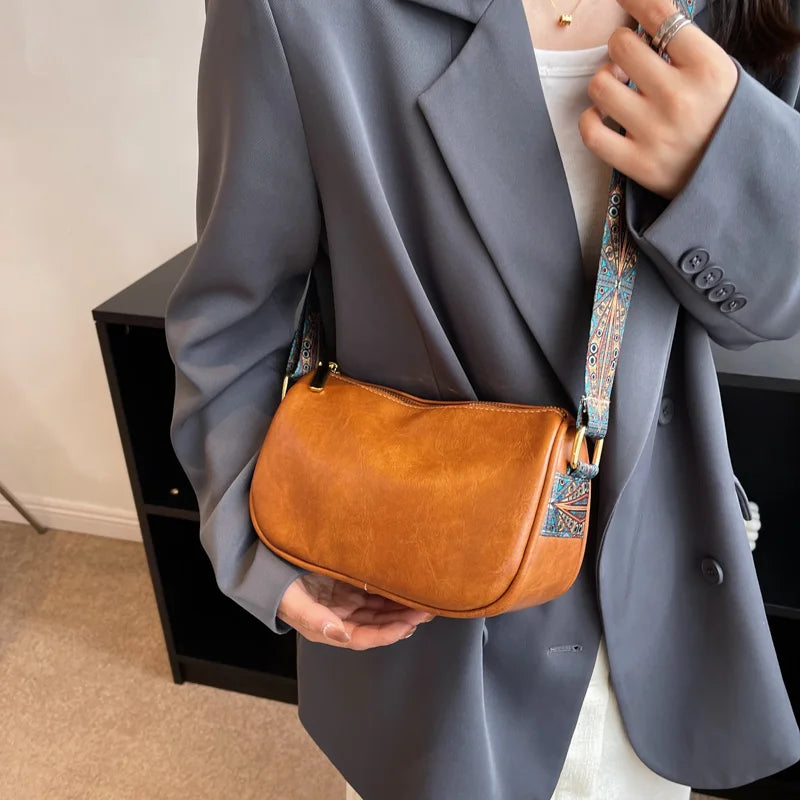 LEFTSIDE Small Leather Crossbody Bags for Women Winter