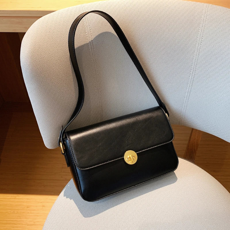 LEFTSIDE Flap Crossbody Bag Winter Small Leather Shoulder Handbag