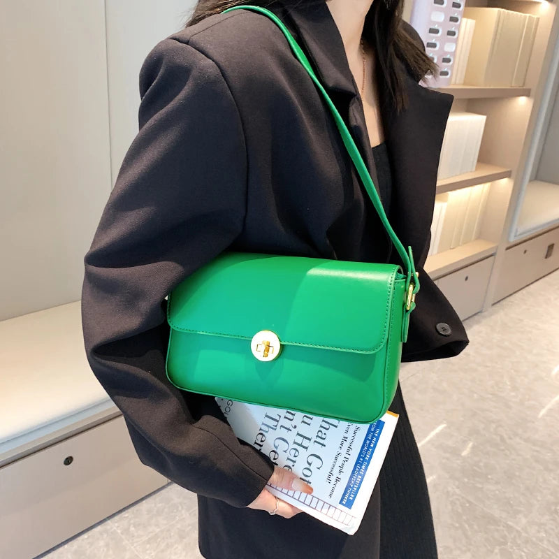 LEFTSIDE Flap Crossbody Bag Winter Small Leather Shoulder Handbag