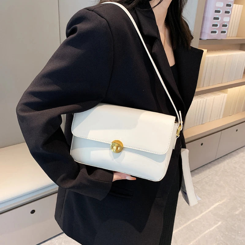 LEFTSIDE Flap Crossbody Bag Winter Small Leather Shoulder Handbag