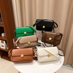 LEFTSIDE Flap Crossbody Bag Winter Small Leather Shoulder Handbag