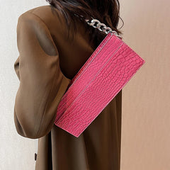 Women's Leather Shoulder Side Bag Small Crossbody Chain Purse