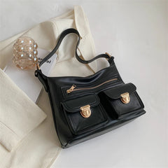 Small Crossbody Bags for Women Trending Double Pocket Shoulder Bag