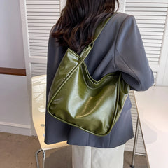 LEFTSIDE Vintage Designers Big PU Leather Women Tote Handbags