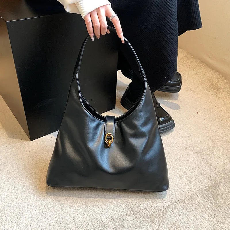 LEFTSIDE Vintage Shoulder Side Bags for Women Leather Hand Bag In Winter Handbag
