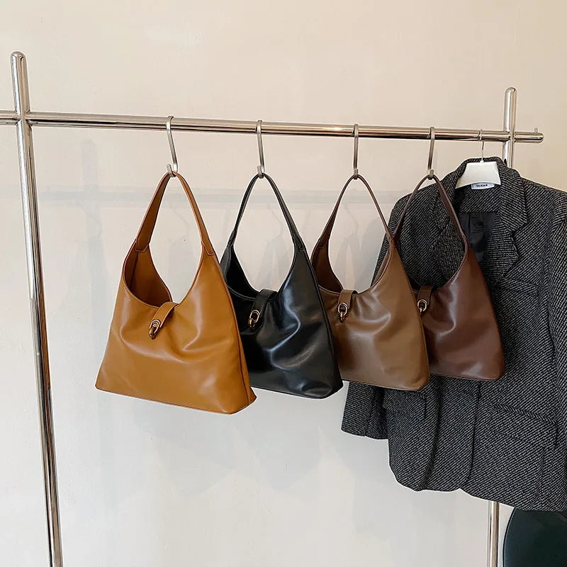 LEFTSIDE Vintage Shoulder Side Bags for Women Leather Hand Bag In Winter Handbag