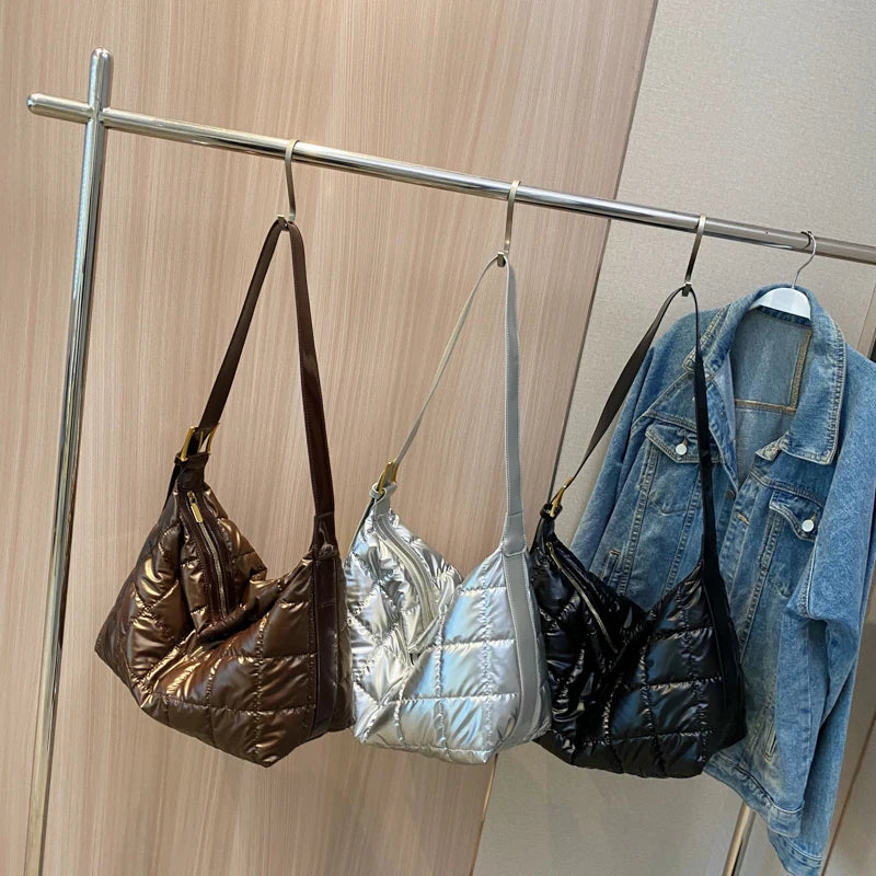 LEFTSIDE Winter Big Cloth Hobo Bag for Women Shopper Shoulder Side Bag
