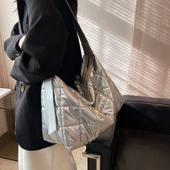 LEFTSIDE Winter Big Cloth Hobo Bag for Women Shopper Shoulder Side Bag
