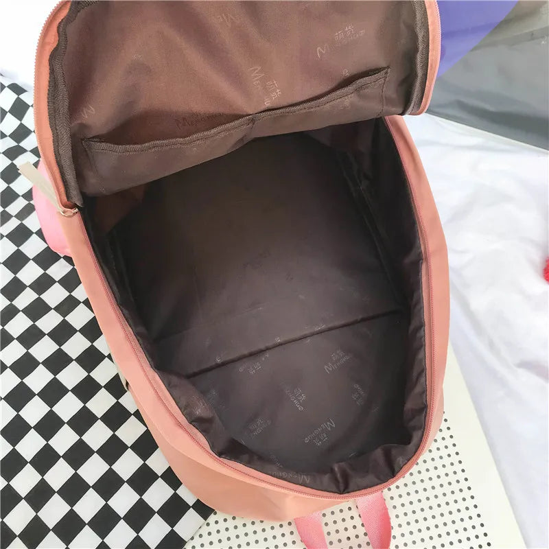 LENLEI Canvas Patchwork Backpack School Laptop Bag for Teenagers Girls