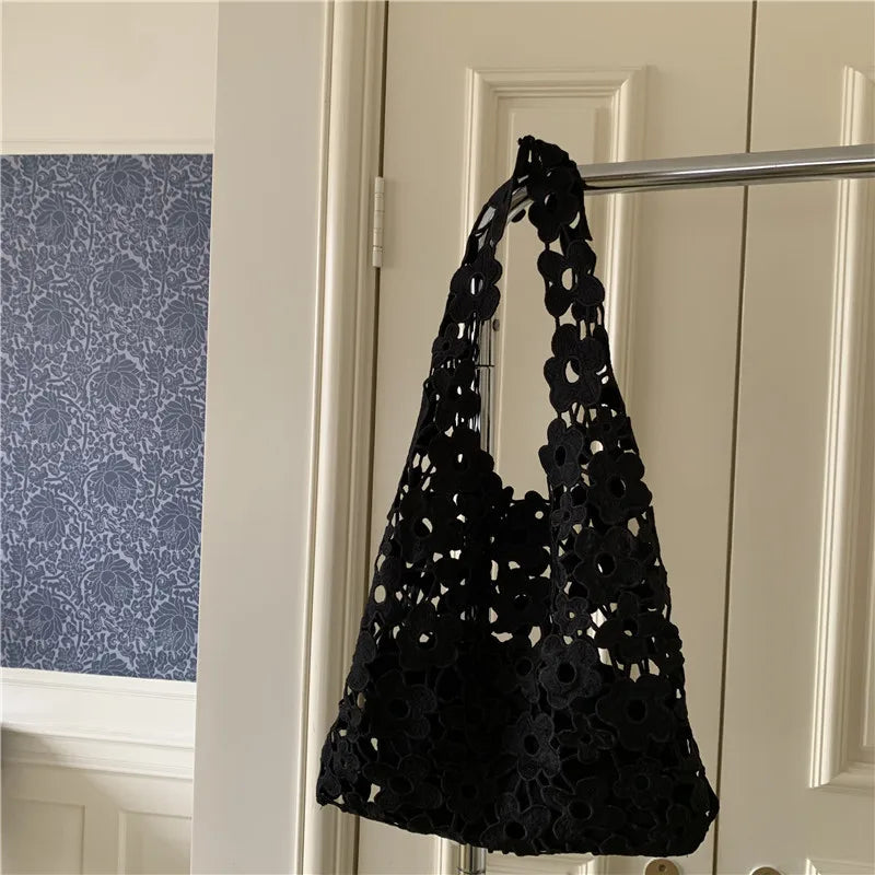 Lace Hook Flower Craft Handbag All-match Soft Temperament