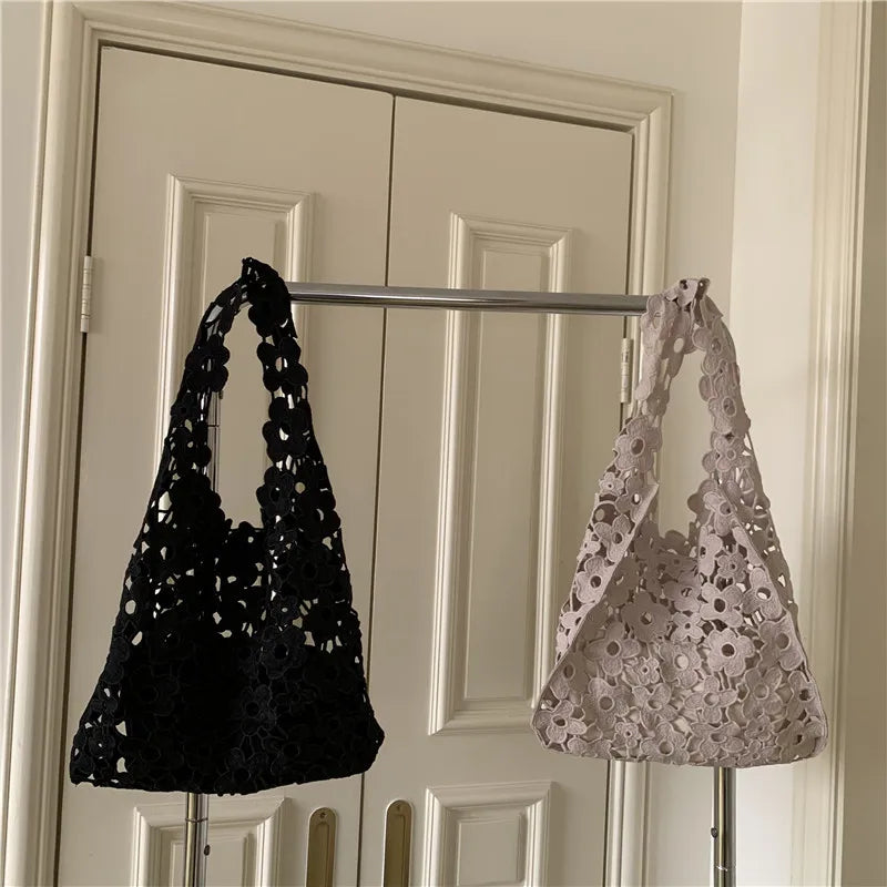 Lace Hook Flower Craft Handbag All-match Soft Temperament