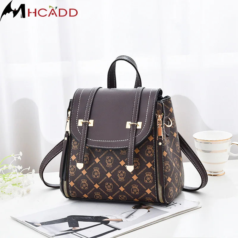 Women's PU Leather Backpack Multifunctional Shoulder Bag