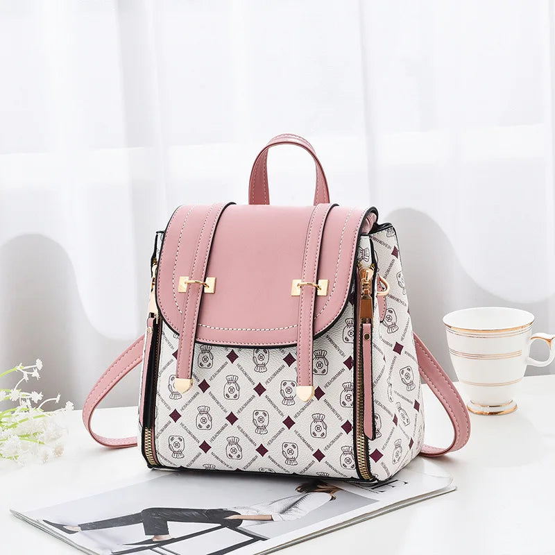 Women's PU Leather Backpack Multifunctional Shoulder Bag