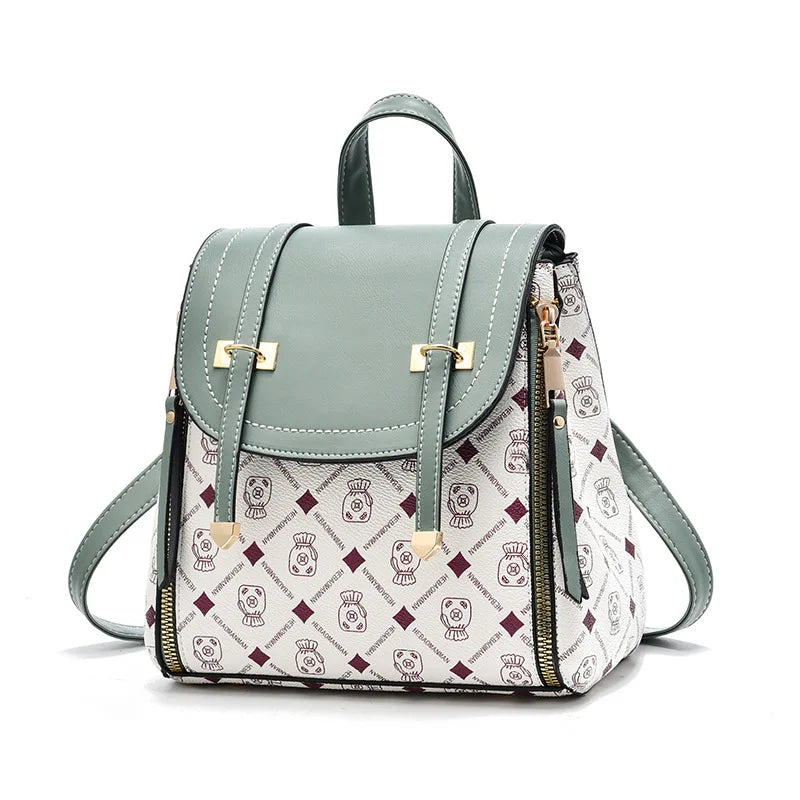 Women's PU Leather Backpack Multifunctional Shoulder Bag