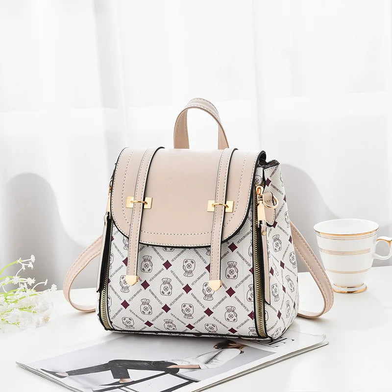 Women's PU Leather Backpack Multifunctional Shoulder Bag