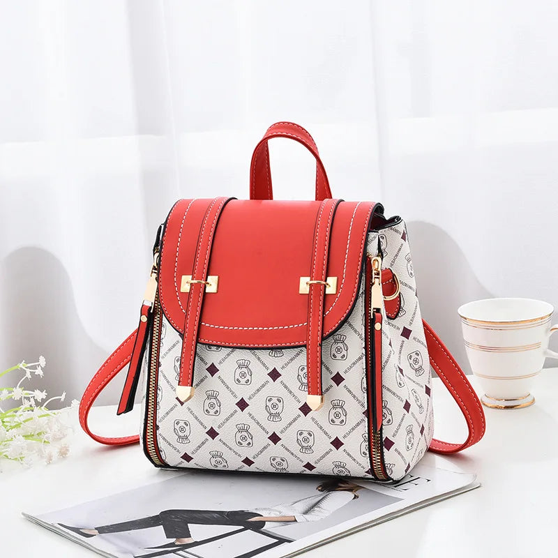 Women's PU Leather Backpack Multifunctional Shoulder Bag